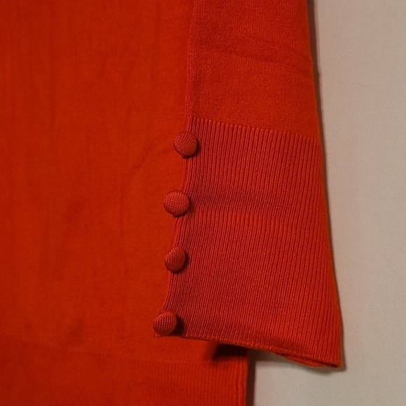 𝅺grace Elements Poppy Petal  3/4 Sleeve Cardigan Sweater - Picture 3 of 7